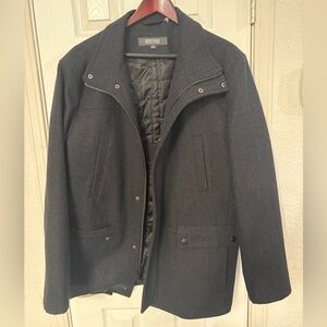 Men's Black Kenneth Cole Reaction Wool Blend Jacket, size XL